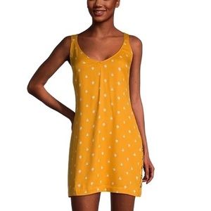 O’Neill Yellow Floral “Phan” Tank Dress w/ Side Button Detailing